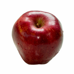 Red apple isolate on white background with clipping path.