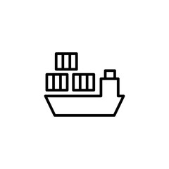ship icon on white background