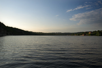 Beautiful sunset landscape at River