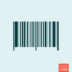 Barcode icon isolated