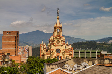 Fototapeta na wymiar Jesus Nazareno Church In Medellin, Colombia