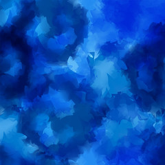 Blue watercolor texture background. Marvelous abstract blue watercolor texture pattern. Expressive messy vector illustration.