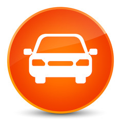 Car icon elegant orange round button