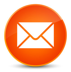 Email icon elegant orange round button
