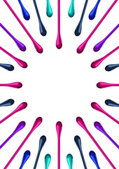 Nail polish liquid drops splash paint background