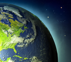 East coast of North America from Earths orbit