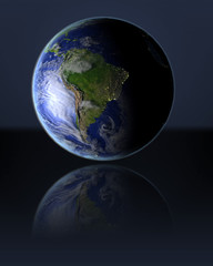 Fototapeta premium South America on globe