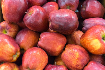Red apples background