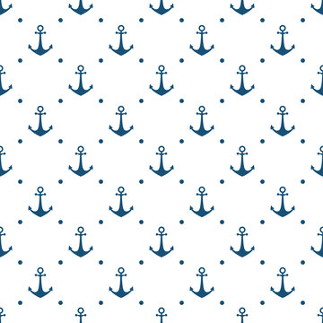 Anchor seamless pattern. Vector. 