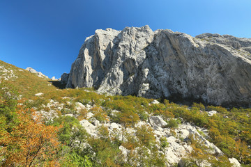 View of rocks in National Park Paklenica, Dalmatia, Croatia