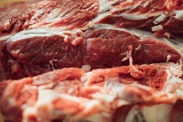 fresh raw meat texture, closeup view