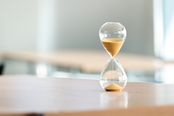 Sand clock, business time management concept