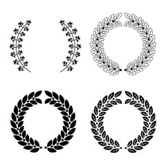  laurel set vector design