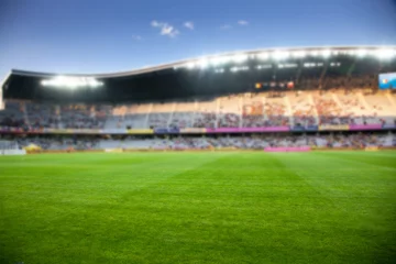 Foto auf Acrylglas Fußball stadion arena fußballplatz defokussierter hintergrund