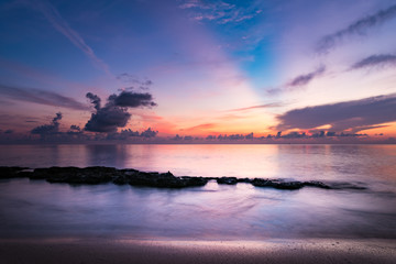 Sunrise, landscape. Okinawa, Japan, Asia.
