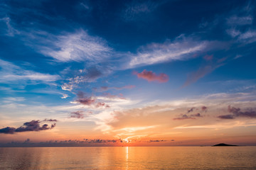 Sunrise, landscape. Okinawa, Japan, Asia.
