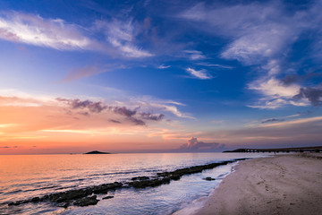 Obraz premium Sunrise, landscape. Okinawa, Japan, Asia.