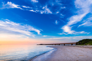 Fototapeta premium Sunrise, landscape. Okinawa, Japan, Asia.