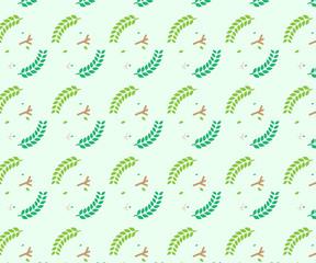 Fototapeta premium Green leaf pattern background design.