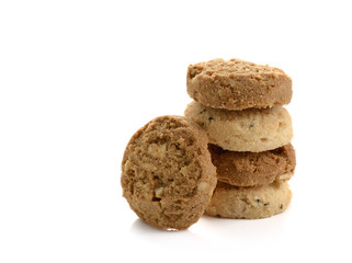 Stack of Cookies Isolated on a White Background