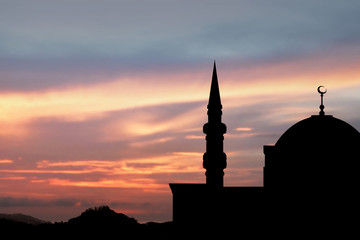 Mosque silhouette background