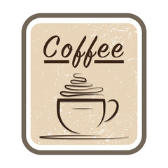 Coffee shop logo design template. Retro coffee emblem. Vector art.