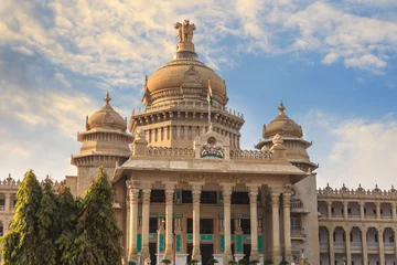Foto op Plexiglas Vidhana Soudha the Bangalore State Legislature Building, Bangalore, India © Noppasinw