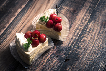 さくらんぼのケーキ