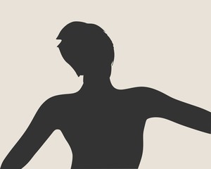 Sexy women silhouette. Fashion mannequin. Vector Illustration