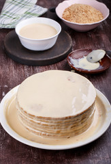 Making or cooking cake