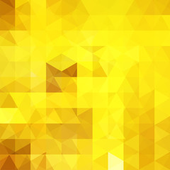 Abstract background consisting of yellow triangles. Geometric design for business presentations or web template banner flyer. Vector illustration