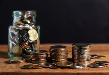 Saving money and account banking finance concept