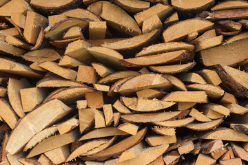 Wall of wood closeup.
