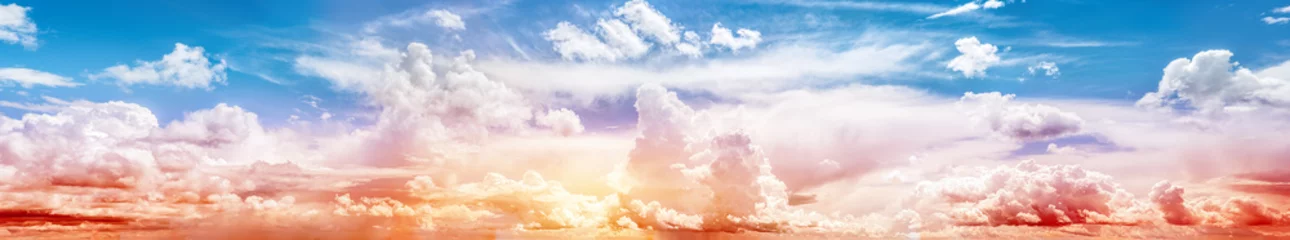 Fototapete Panoramafotos Ultramarines Regenbogenkunstpanorama des Himmels