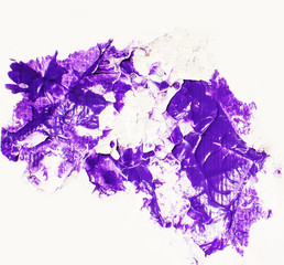 Fototapeta na wymiar Stain of purple white paint. Design element