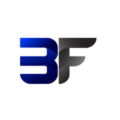 Modern Simple Initial Logo Vector Blue Grey BF