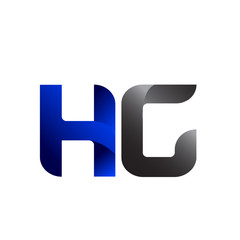 Modern Simple Initial Logo Vector Blue Grey HG