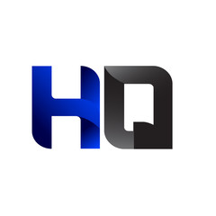 Modern Simple Initial Logo Vector Blue Grey HQ
