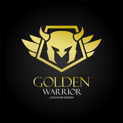 golden warrior logo concept