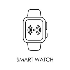 Smart watch icon symbol flat style vector illustration