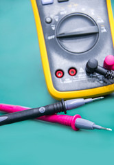 Digital multimeter on ESD table