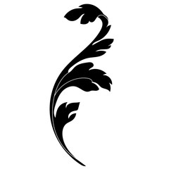 Obraz premium Vintage baroque ornament, corner. Retro pattern antique style acanthus. Decorative design element filigree calligraphy vector. - stock vector