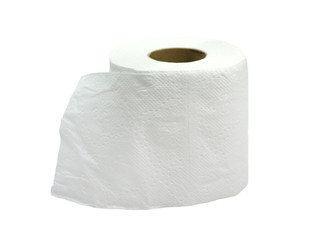 Roll of Paper Towel isolated on White Background.