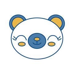 kawaii bear animal icon over white background vector illustration