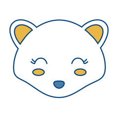 kawaii porcupine animal icon over white background vector illustration