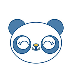 kawaii goggle bear animal icon over white background vector illustration