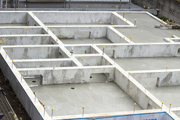 住宅建築基礎　建築工事　工事現場