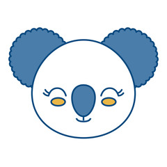 kawaii koala animal icon over white background vector illustration