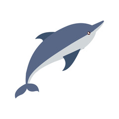 Obraz premium dolphin icon over white background colorful design vector illustration