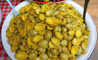 pickled fruits,Ma prang: Fermented Marian Plum,Preserved Marian plum.